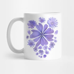 Purple Chicory Flowers: A Floral Arrangement Mug